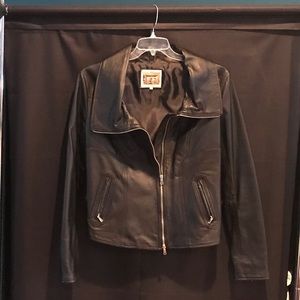 Black Leather Jacket - From Leather Market in Florence Italy